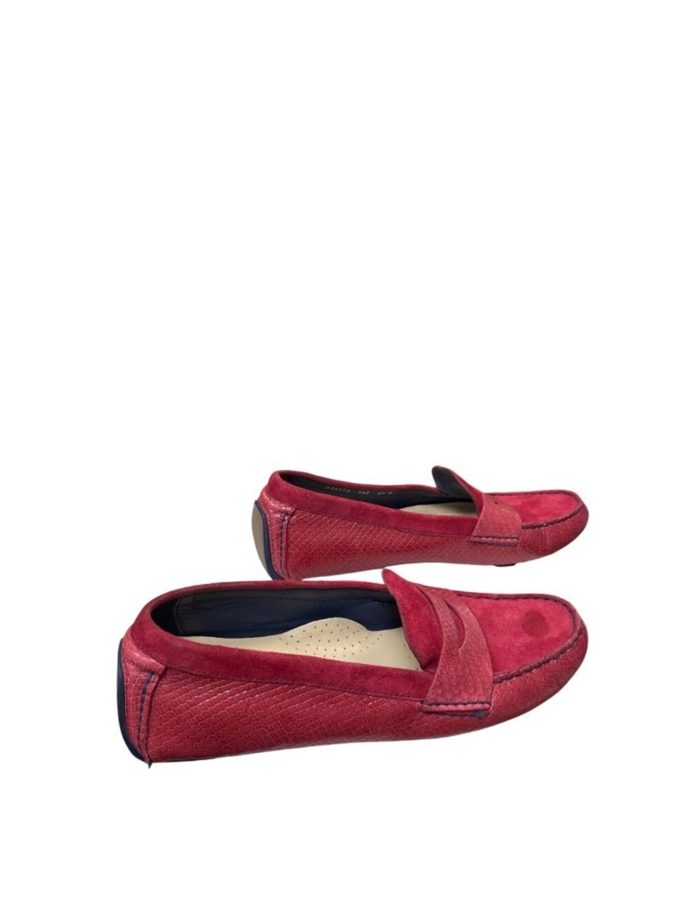 Cole Haan womens red suede leather slip preppy dress loafers sz 8.5B SKU 10-908 - Picture 2 of 16
